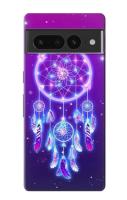 เคสมือถือ Google Pixel 7 Pro ลายเครื่องรางตาข่ายดักฝัน กาแล็กซี่ Cute Galaxy Dream Catcher Case For Google Pixel 7 Pro