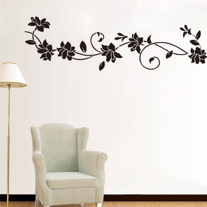 black-flower-vine-wall-stickers-refrigerator-window-cupboard-home-decorations-diy-home-decals-art-mural-posters-home-decor