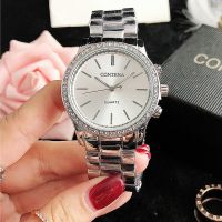 Geneva Top Style Fashion Womens Luxury Stainless Steel Analog Quartz WristWatch Lady Watch Women Dress Reloj Mujer Silver Clock