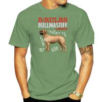 เสื้อยืดแฟชั่นขายดี5กฎสำหรับเจ้าของ Bullmastiff เสื้อคอกลมแขนลำลองขาสั้นพิมพ์ลายแฟชั่นผ้าฝ้าย100% ฤดูร้อนเสื้อยืดคอกลมขายส่งราคาถูกตลก