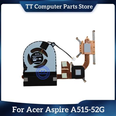 TT แล็ปท็อปฮีทซิงค์ Acer Aspire A515-52กรัมของแท้ใหม่พร้อมท่อความร้อนหม้อน้ำ N18C1พัดลมทำความเย็นส่งอย่างรวดเร็ว