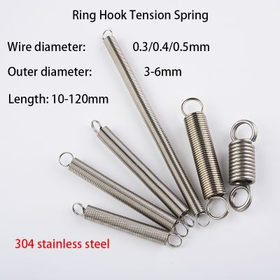 【CW】 304 Tension Extension Coil Pullback Wire Diameter 0.3/0.4/0.5mm