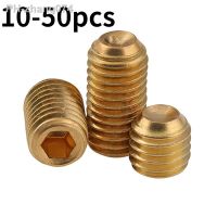 M3 M4 M5 M6 M8 M10 Brass Hex Socket Set Screws with Concave End Copper Headless Screw Machine Rice Screw Top Wire