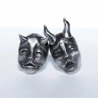 [COD] mask earrings to die and live Prajna baby European retro skull Gothic