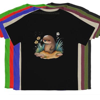 Vintage With Flowers T-Shirt Men Camisas Pure Cotton T-shirts Mole Men Graphic Tee Shirt Original Tops