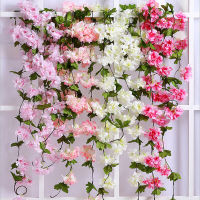 Rattan Flower Cherry Blossom Hanging Rattan Fake Flower Cherry Blossom Rattan Simulated Rattan