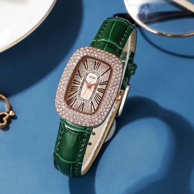 （A Decent035）GEDIFull-RhinestoneLadies ClockStrap 30MWatches Women Fashion Wristwatchfor51084