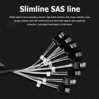 SFF-8654 Slim Line 8i ไปยังอะแดปเตอร์ SATA 8พอร์ตสายเซิร์ฟเวอร์คอมพิวเตอร์50ซม