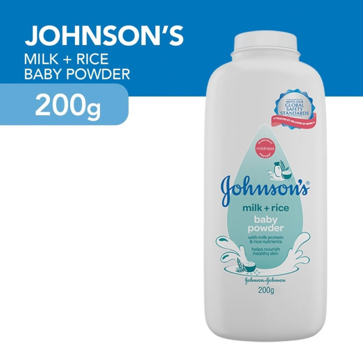 JOHNSONS N JOHNSONS Milk + Rice Baby Powder 200g Lazada PH
