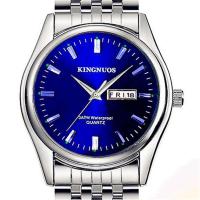 New Men Steel Watch Top Luxury Brand KINGNUOS Clock Famous Male Men Wrist Watches Fashion Quartz 2018 For Men Hodinky Relogio