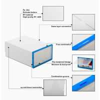 6Pack Transparent shoe box shoes organizers thickened foldable Dustproof plastic storage box Stackable combined shoe cabinetSale