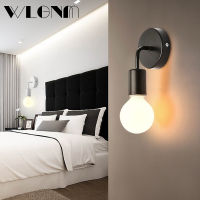 Vintage R Wall Lamp Lights for Bedside Bedroom Loft Aisle Stairs Home Decoration Iron Indoor E27 Socket Lighting Fixtures