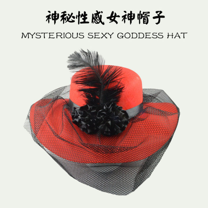 zsheng-หมวกตาข่ายคาดศีรษะหมวกทรงสูงลายจุดสีดำเพื่อนเจ้าสาว-หมวกสำหรับถ่ายภาพงานแต่งงาน-tiara-ผู้หญิงหมวกขนนก