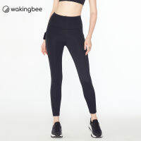 Wakingbee Loop Leggings (Black) เลกกิ้งออกกำลังกาย ทำจากผ้ารีไซเคิลรักษ์โลก ผ้ายืดหยุ่น กระชับ กันยูวี แห้งเร็ว มีกระเป๋า