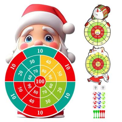 Dart Game for Kids Snowman Santa Claus Christmas Foldable Dart Game Cartoon Target Playset for Camping Party Safety Target Set for Backyard Travel improved