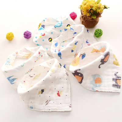 6 Layer Baby Bibs Triangle Newborn Cotton Bib Burb Saliva Towel Baby Feeding Bibs Apron Boys Girls Clothes Kids Children Bandana