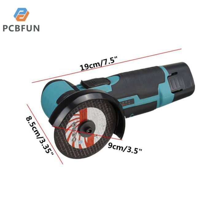 pcbfun-มินิแบบพกพาไร้สายเครื่องบดมุม12โวลต์500วัตต์-brushless-เข็มขัดไฟฟ้า-ba-ttery-ตัดไม้เครื่องขัดบด