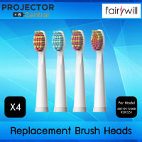 Fairywill Electric Toothbrush Brush Head x 4 for Models of FW-507/FW-917/FW-508/FW-551 Sonic Toothbrushes Pink