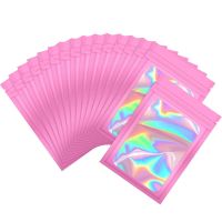 【CC】 Pc Translucent Smell Proof Mylar Resealable Holographic With Window Food