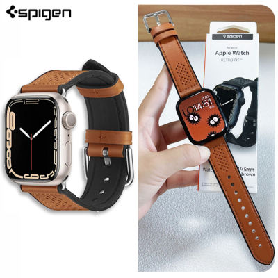 Spigen Retro หนังซิลิโคนสำหรับ Apple Watch 49มม. 45มม. 44มม. 42มม. สำหรับนาฬิกา Ultra Series 7 6 5 4สมาร์ทนาฬิกาอุปกรณ์เสริม