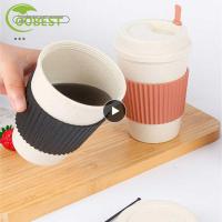 【CW】Tea Cup Portable Tea Cup High Quality Comfortable To Hold Wheat Straw Coffee Cup Four Colors Durable Coffee Cup Water Cup