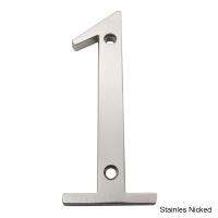 【LZ】۩□  101mm Satin Nickel House Number Door Sign Big Huisnumer Outdoor Address Modern home Apartment Signs Metal Zinc Alloy 4