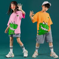 [COD] Boys hip-hop suit childrens loose denim summer hiphop performance trendy