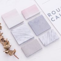 △┋▽ The Color of Marble Notepad Self-Adhesive Memo Pad Sticky Paper Notes Bookmark School Office Stationery Supplies
