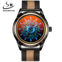 Creative Mechanical นาฬิกาอัตโนมัติ Self Winding Steampunk Skeleton นาฬิกาข้อมือผู้ชาย R สแตนเลสชายนาฬิกา Montre Homme