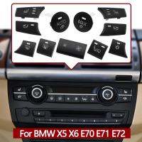 [HOT XIJXLKLKWMN 516] Dashboard เครื่องปรับอากาศ AC ปุ่มควบคุมการระบายอากาศ Auto Knob Switch Caps สำหรับ BMW X5 X6 E70 E71 E72 2007-2014 64119310445