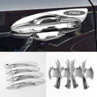 Chrome Silver Car Side Door Handle Bowl CUP Covers Trims For TOYOTA HILUX REVO 2016 2017 2018 2019