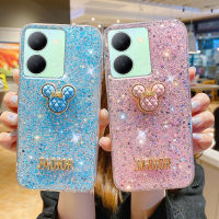 เคสโทรศัพท์ Vivo Y27ปลอกอ่อน5G Y36 5G สวยเงางามออกแบบเลื่อมน้อยน่ารักตกแต่งเมาส์ซิลิโคน Vivo Y27 5G Y36ป้องกันฝาครอบกล้องโทรศัพท์