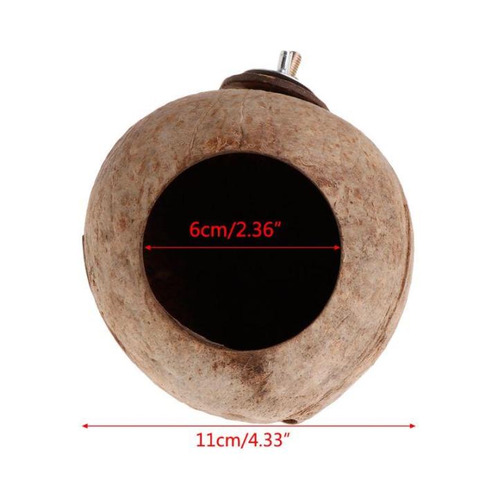 hypo-household-parrot-nest-natural-coconut-shell-house-cage-feeder-parakeet-birds-squirrel-hamster-toys-pet-breed-decoration-supplies-pendant