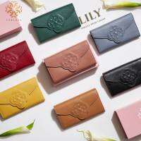 Lorenzabag​ กระเป๋าสตางค์ใบยาวหนังแท้​ คุณภาพดี​ รุ่น​ Lily​ Wallet​ 16​ card​s​+ 4​ card​s​ holder  พร้อมโซ่​ทอง​ และสายคล้องมือ