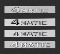 Letters Emblem for Mercedes Benz 4MATIC Badge Car Styling Refitting Trunk 4 Wheel Drive Logo Sticker Glossy Black Chrome New Old