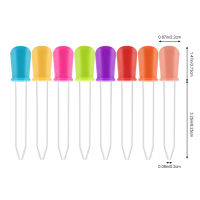 1/6/8/10pcs 5ML ซิลิโคนปิเปตพลาสติก Dropper Feeding Medicine Liquid Eye Ear Pipette Dropper School Lab Experiment Supplies-lihaichao