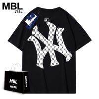 ☜ 2077 Mbl เสื้อยืด แขนสั้น ผู้ชายและผู้หญิง คู่รัก แบรนด์ไฮสตรีท พิมพ์ลาย ฤดูร้อน ใหม่ เสื้อบอดี้สูท ผ้าฝ้าย