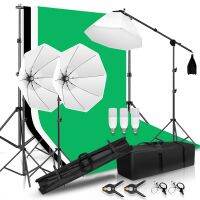 jfjg◆❍  Photo Studio Lighting 2x2M/ 2x3M/ 2.6X3M Background With Muslins Backdrop Softboxes and Bulbs