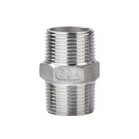 1/8 1/4 3/8 1/2 3/4 1 1-1/4 1-1/2 NPT Male Thread 304 Stainless Steel Hex Nipple Union Pipe Fitting Connector Coupler