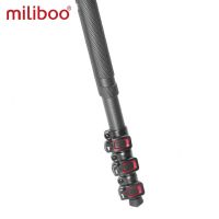 Miliboo MUFP ที่ตั้งขาตั้งกล้องสามขาน้ำหนักเบาคาร์บอนไฟเบอร์สำหรับกล้องดิจิตอล DSLR 4ส่วนที่มีในตัวฐานเล่นระดับเอียง15 °