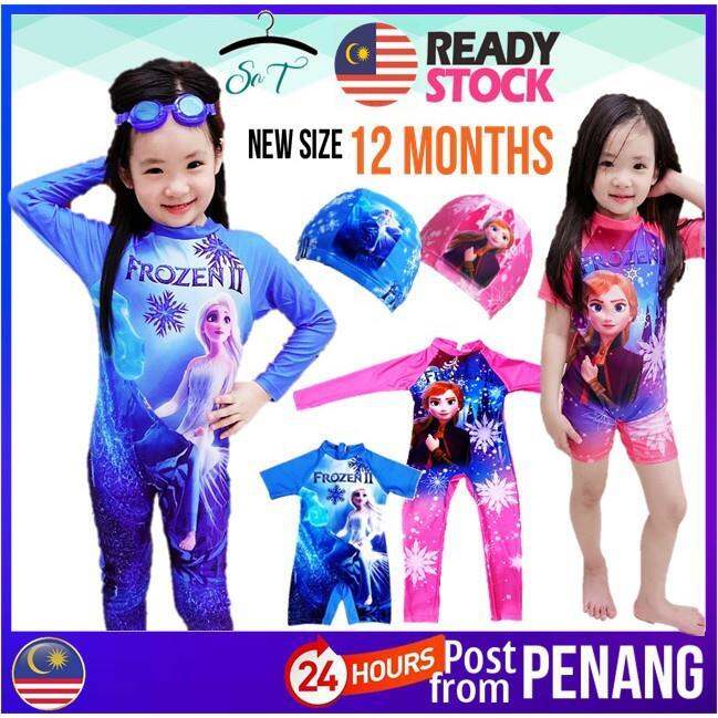 [ 111]🇲🇾 PENANG READY STOCK🌸Kids Swimming Suits Elsa Anna Frozen 2