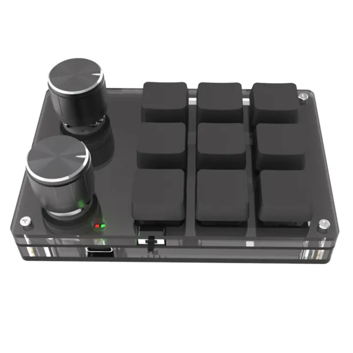 9 Keys Custom Keyboard Volume Knob Programming Macro Gaming Keypad