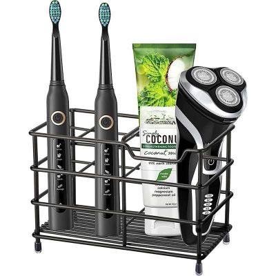 Electric Toothbrushes Storage Rack Bathroom Shaving Case Stainless Steel Toothpaste Holder