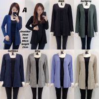 Cardigan Cotton Cardigan Pocket Plain Basic Women READY STOCK Muslim Muslimah Murah