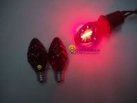 TFC หลอด LED ทรงจำปา สีแดง สำหรับ ศาลเจ้า หิ้งพระ ขนาด 1W ขั้ว E12 เทียบเท่าหลอดไส้ 7W แพ๊ค 2 หลอด