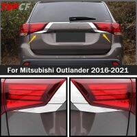 TOPCF แถบไฟท้ายรถสำหรับ Mitsubishi Outlander 2016-2021แถบโครเมียมโครเมียมสำหรับตกแต่งไฟท้ายด้านนอกไฟท้ายเล็ม