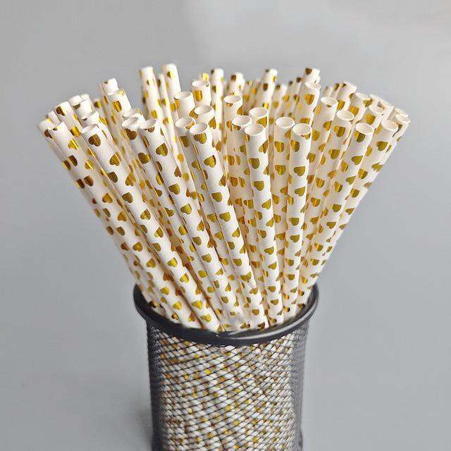 cw-20-100pcs-biodegradable-disposable-drinking-paper-straws-bronzing-foil-birthday-wedding-event-supplies