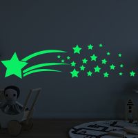 ZZOOI Luminous Stickers Stars Shine In The Dark Baby Kids Rooms DIY Art Wall Decals Home Decor Bedroom Ceiling Fluorescent Stickers