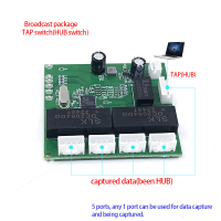 Fast Switch Mini 5 Port Ethernet TAP Switch 10100Mbps Network Switch HUB Pcb Module Board For System Integration Module