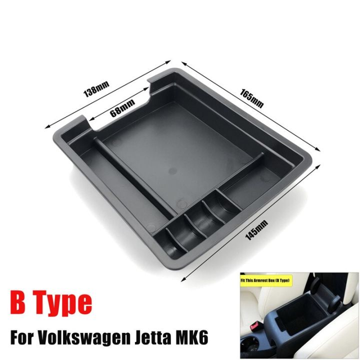 ที่วางแขนกล่องเก็บของสำหรับ Volkswagen Jetta MK6 2012-2018รถกลางเหมาะสำหรับกล่องเก็บของกล่องเก็บถุงมือ1ชิ้น